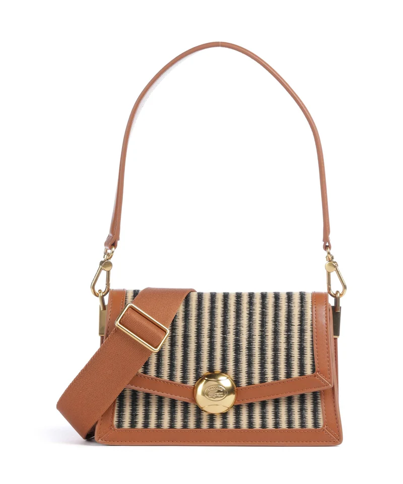 Lacoste Summer Pack Bolso de hombro natural/noir/tan