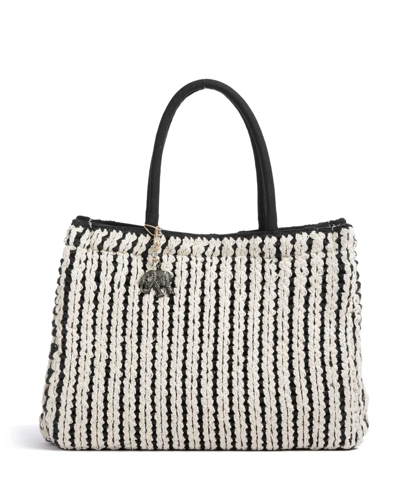 Anokhi Bolsa shopping black/white