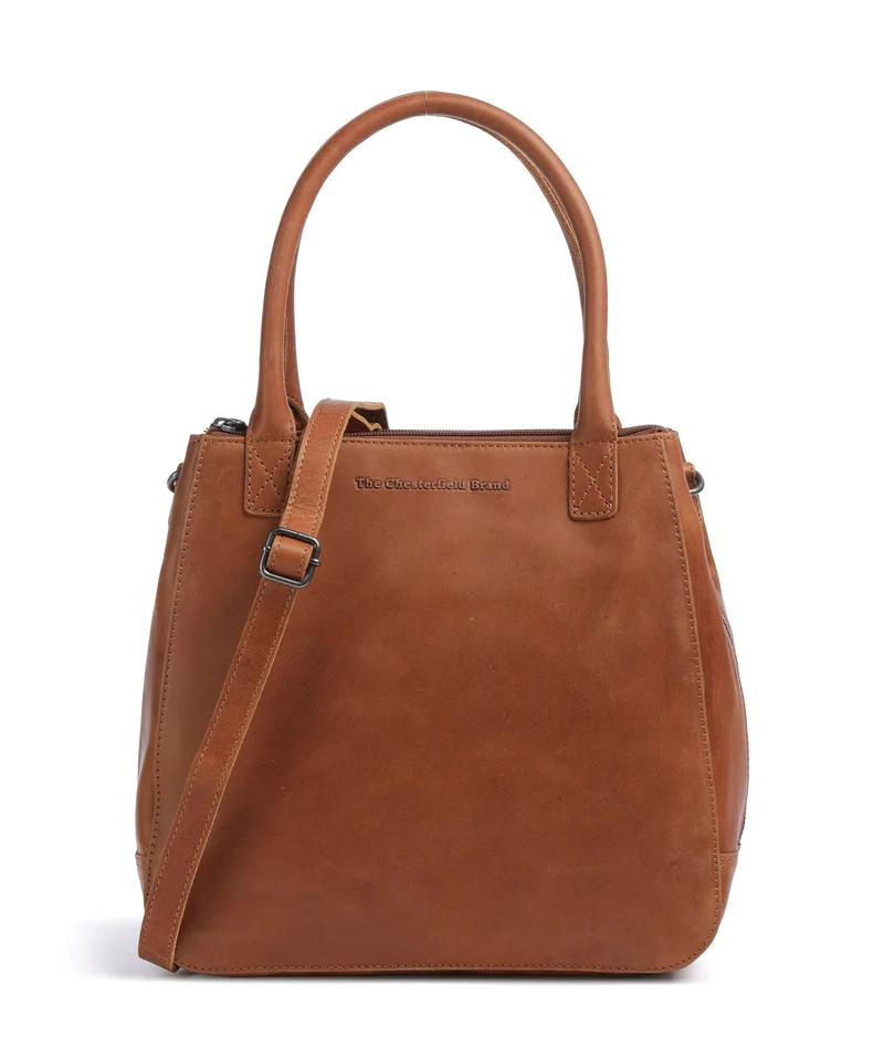 The Chesterfield Brand Wax Pull Up Cow Solvin Bolso de mano cognac