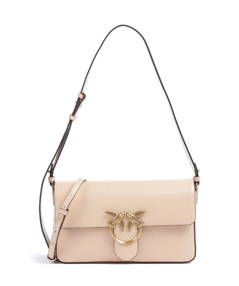 Pinko Love One Classic Slouchy Bolso de hombro light pink/antique gold