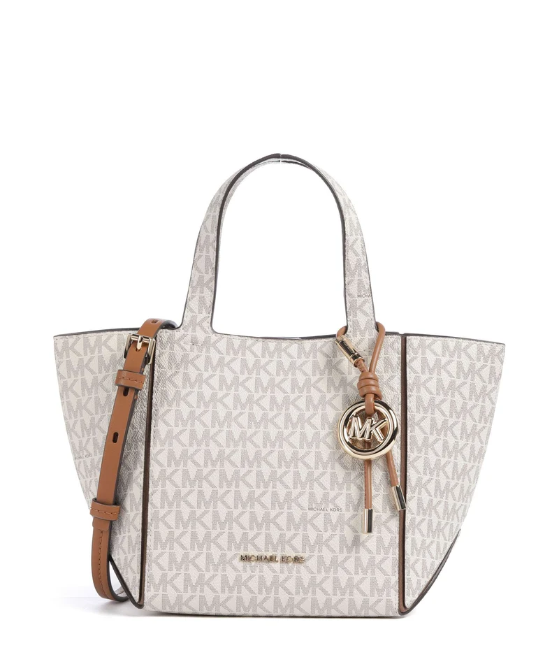 Michael Kors Jordi Small Bolso de mano vanilla/acorn