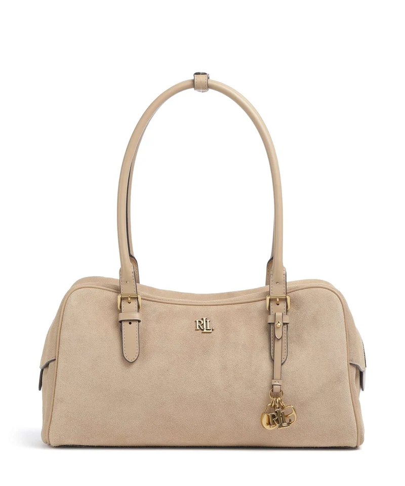 Lauren Ralph Lauren Marcy Large Bolso de hombro tan
