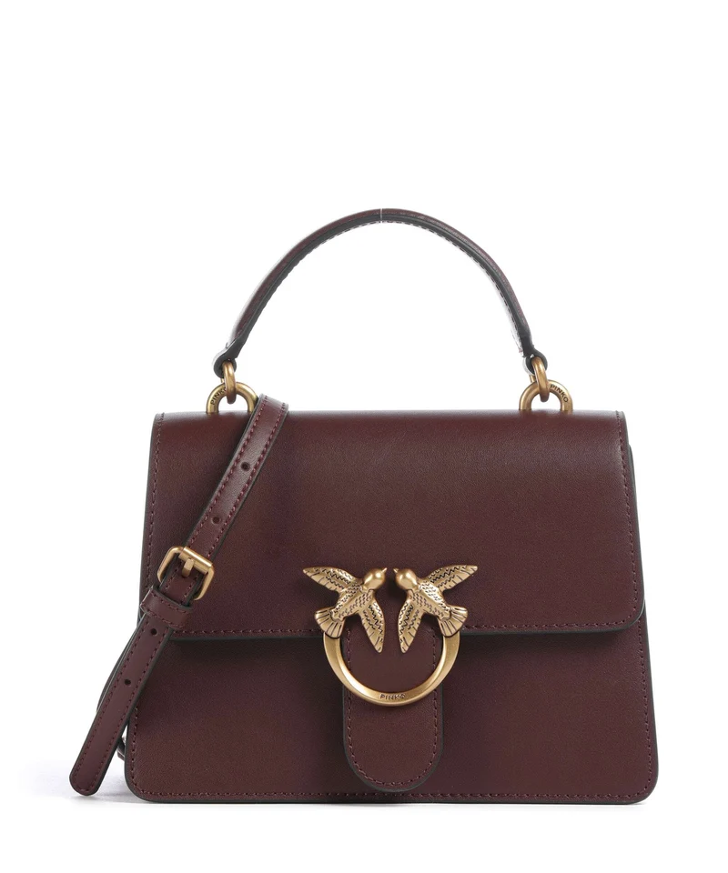 Pinko Love One Mini Bolso de mano burgundy wine/antique gold