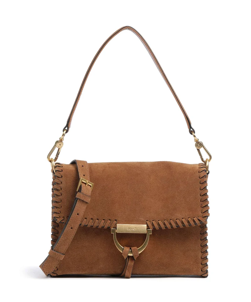 Abro Suede Temi Stitch Bolso de hombro cuoio