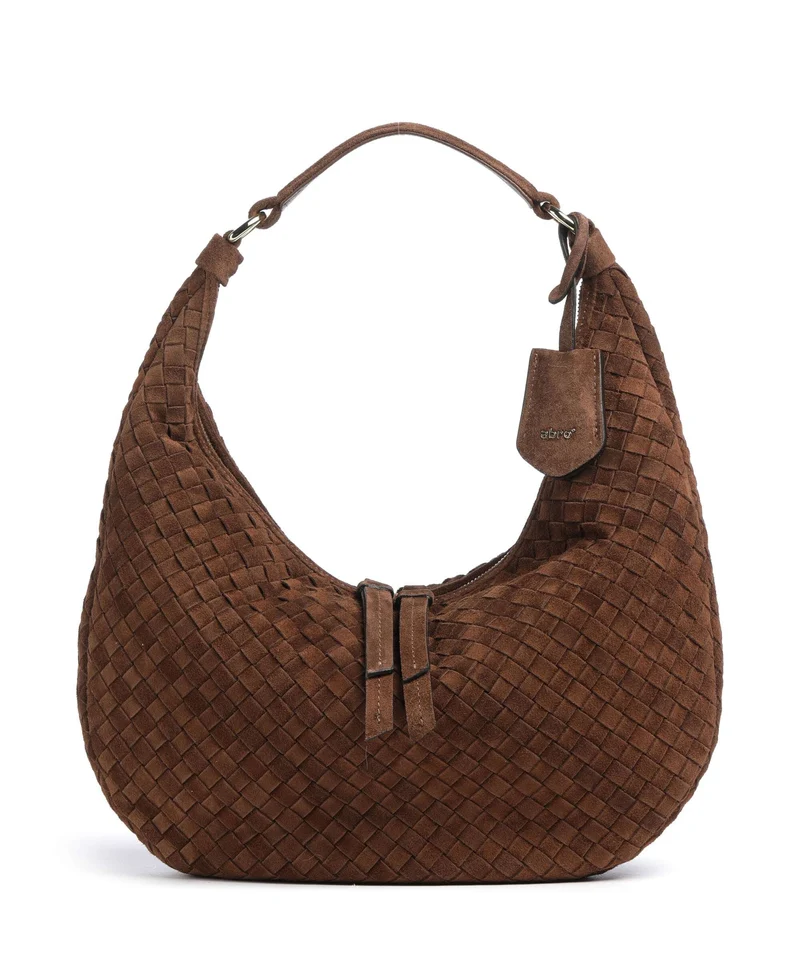 Abro Suede Nana Small Bolso de hobo wood