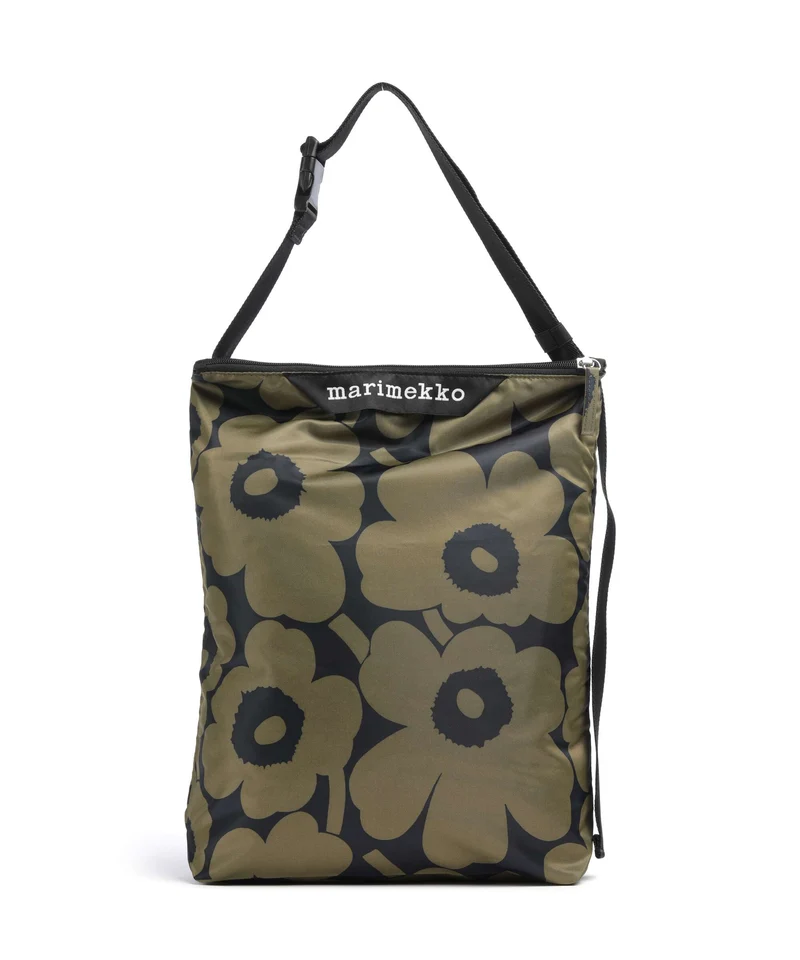 Marimekko Neat M Unikko Bolso de hobo olive green/dark blue