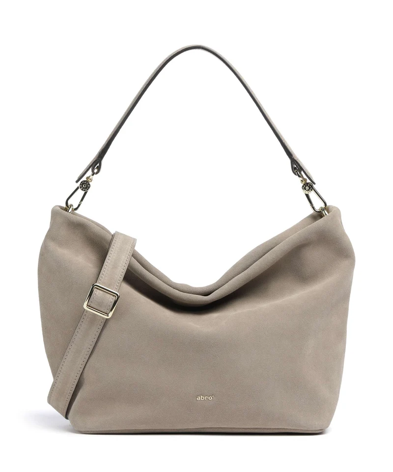 Abro Suede Ebony Bolso de hobo siena