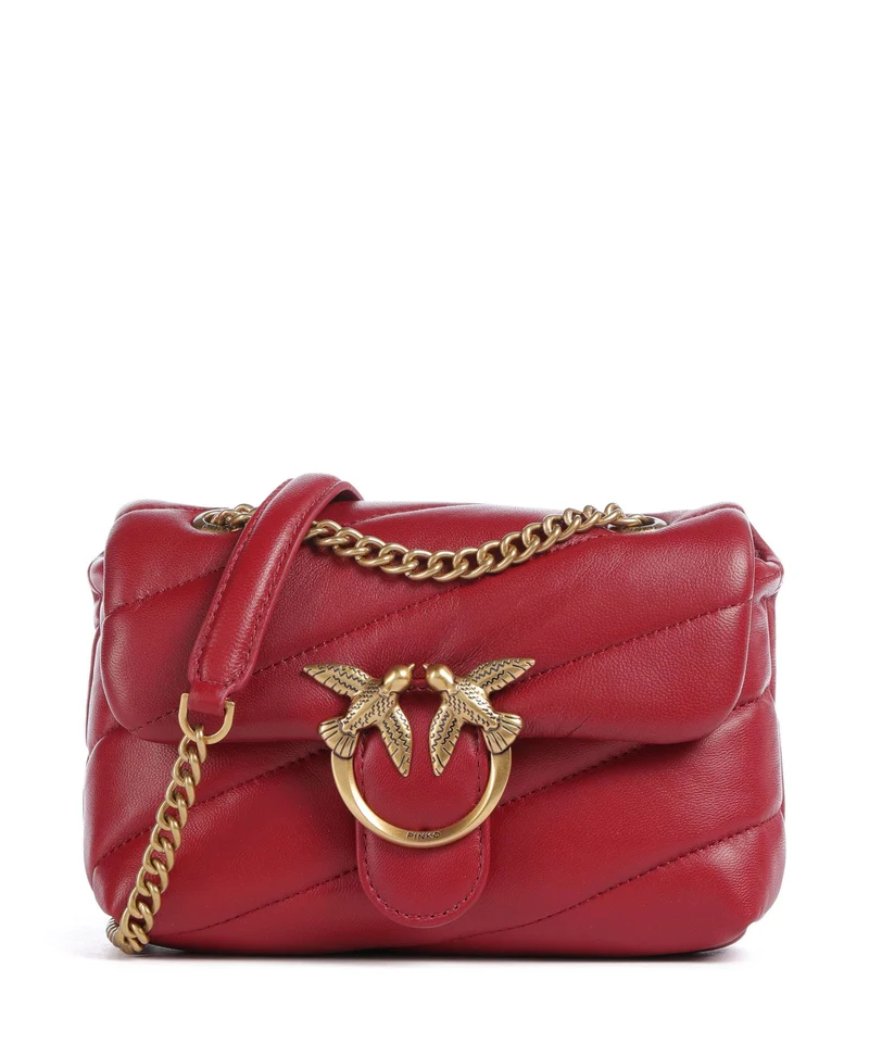 Pinko Love Puff Baby Bolso de hombro rosso scuro/antique gold