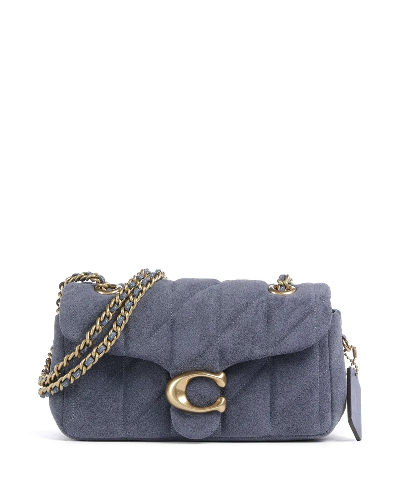 Coach Tabby Quilted 20 Bolso de hombro light denim
